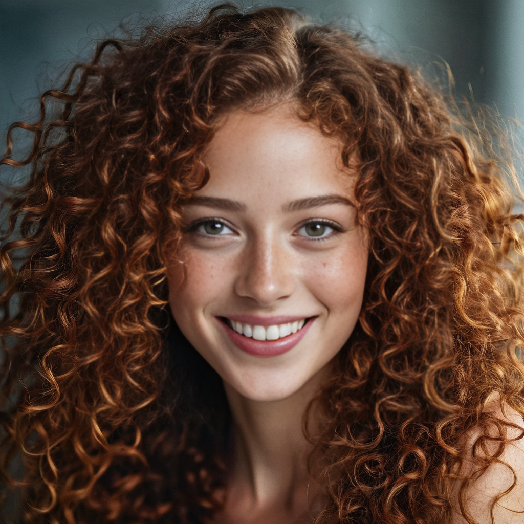 Top 10 SDXL Models, comparison, beautiful freckled lady with curly hair, RealVisXL