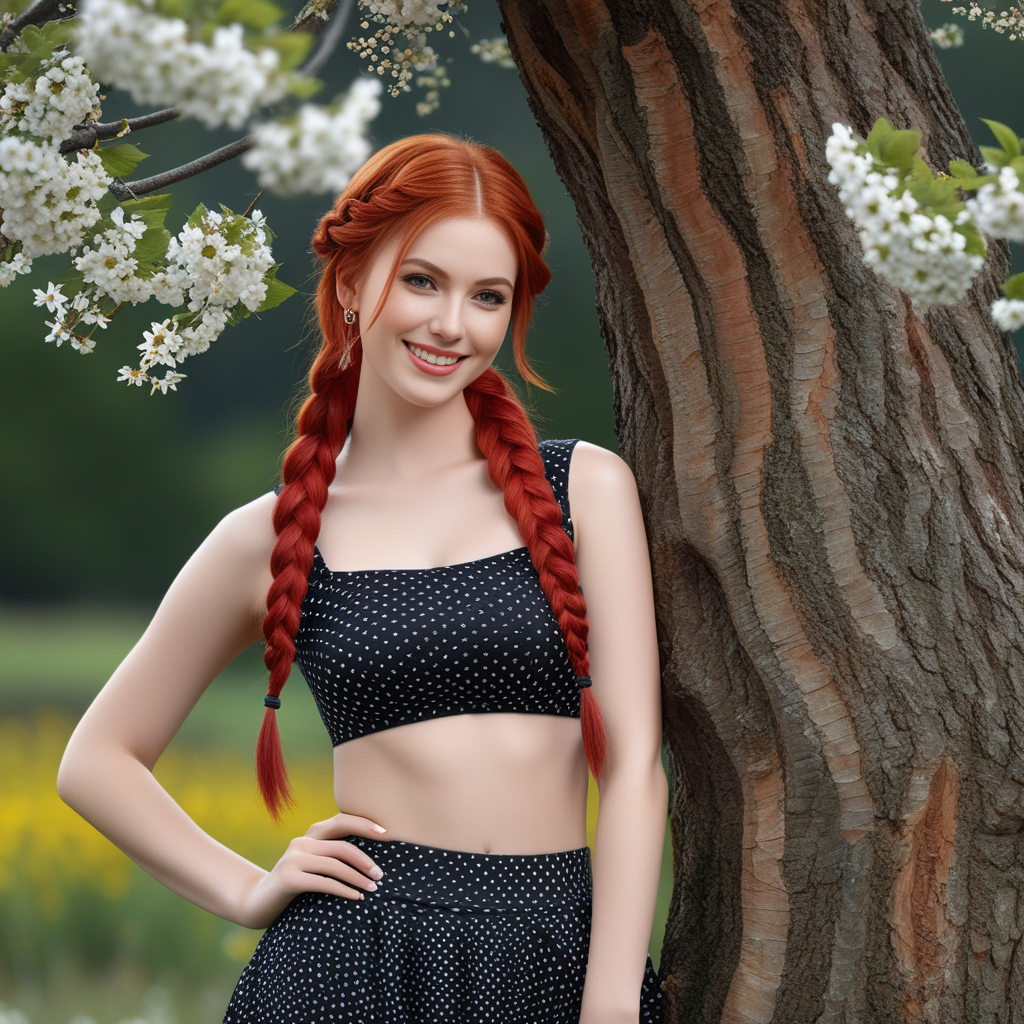 Top 10 SDXL Models, comparison, cute girl leaning on a tree, HelloWorld XL